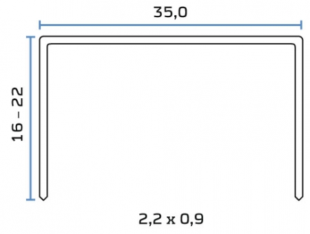 BeA PACKFIX Heftklammern B3/4 18 mm für Ein- und Zweifachwellpappe